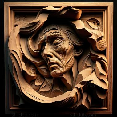 3D мадэль Филип Строб, американский художник. (STL)